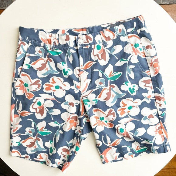 Bonobos Men’s 9” Zambezi Floral Bering Sea Chino Short Size 32 - Picture 2 of 9